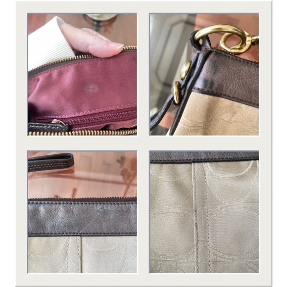 Coach Mia Signature C Shoulder Bag 15760 Gold Bronze Purse used condition - Picture 10 of 10